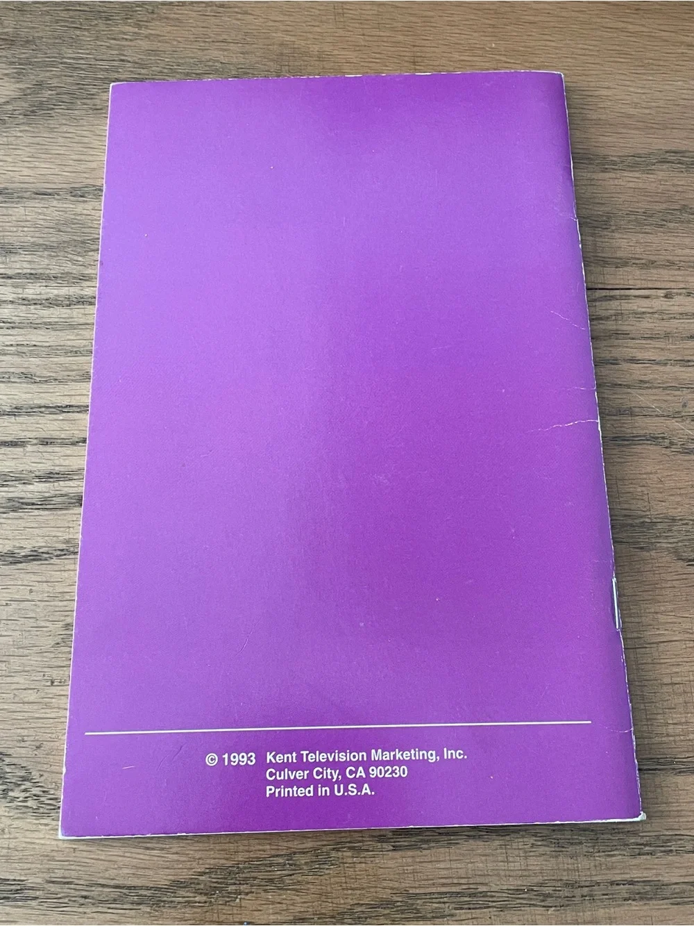 Vintage 1990s Microcrisp cookbook with purple cover featuring a Cathy Mitchell